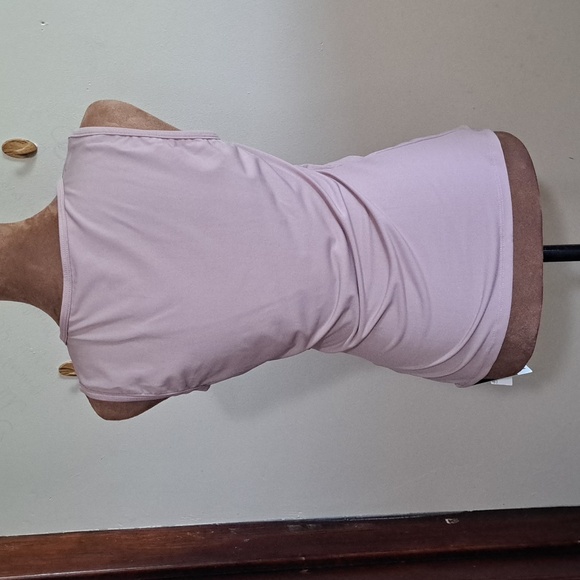 NWT Halara V Neck Ruched Decorative Button Work Tank Size Sm Stretch Pink - Picture 5 of 8